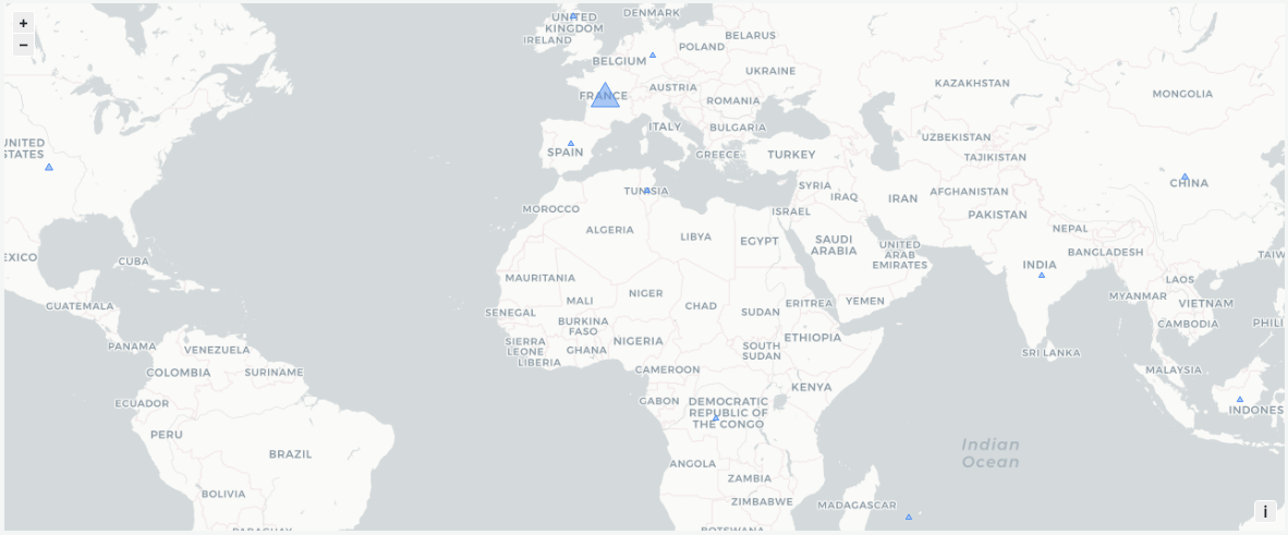 visitors location map panel screenshot